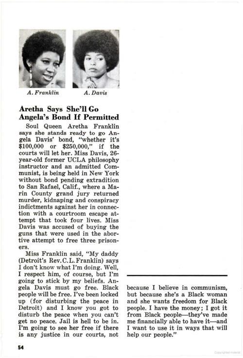 Picture of a news article with a black and white photo of Aretha Franklin at the top