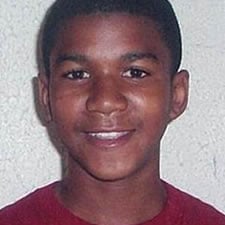 Photograph of a young black man, presumably Trayvon Martin