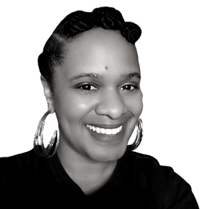 Black and white selfie of Dr. Lisa Covington