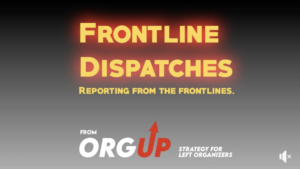 Graphic image that says Frontline Dispatches